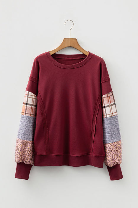 Hollihanna Sleeve Raw Seam Sweatshirt