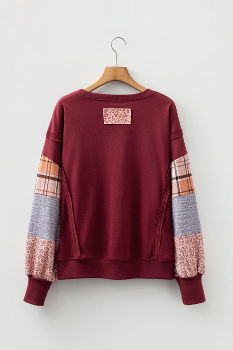 Hollihanna Sleeve Raw Seam Sweatshirt