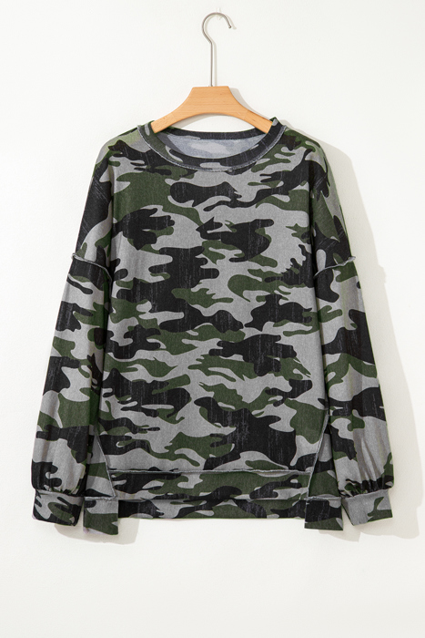 Honey Patchwork Drop Shoulder Sweatshirt