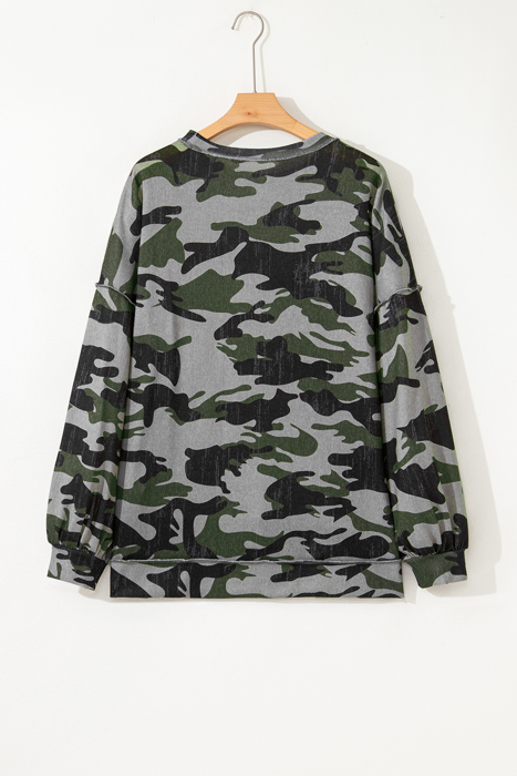 Honey Patchwork Drop Shoulder Sweatshirt