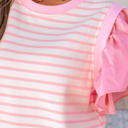 Hope Short Sleeve Patchwork Blouse