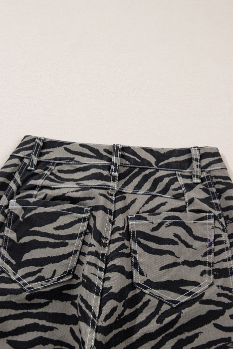 Hunter Printed Wide Leg Jeans