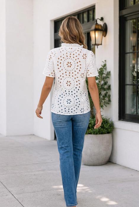 Ila Hollow Out Blouse