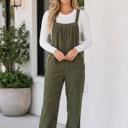 Jungle Green Large Iliana Solid Color Corduroy Jumpsuit