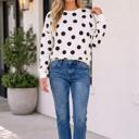  Imani Casual Polka Dot Pullover
