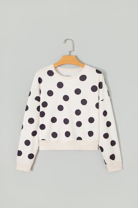 Imani Casual Polka Dot Pullover