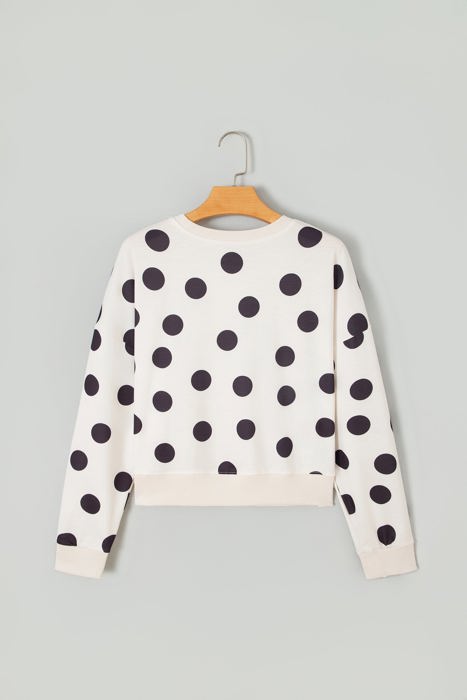 Imani Casual Polka Dot Pullover