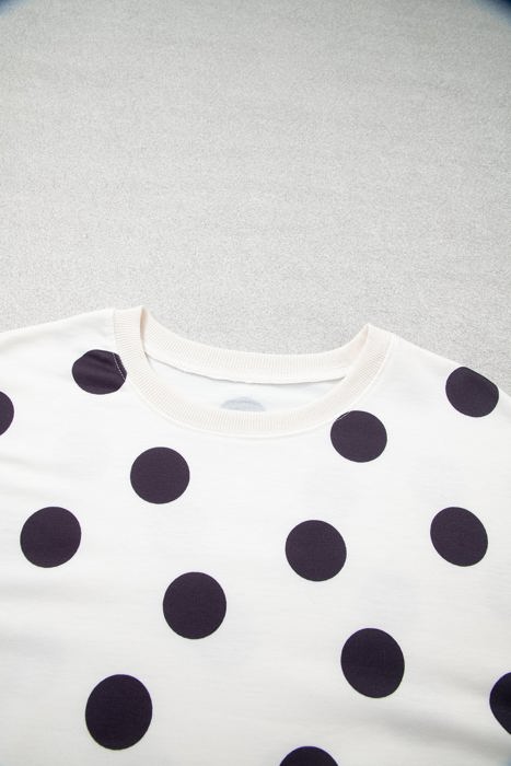 Imani Casual Polka Dot Pullover