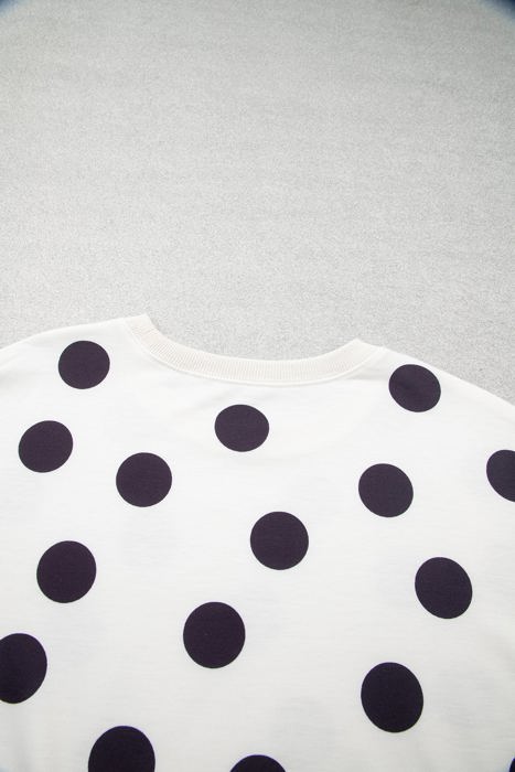 Imani Casual Polka Dot Pullover
