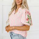  Imani Embroidered Puff Sleeve Blouse