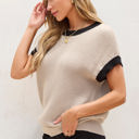  Inaya Beige Batwing Sleeve Sweater Top