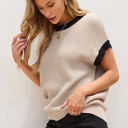  Inaya Beige Batwing Sleeve Sweater Top