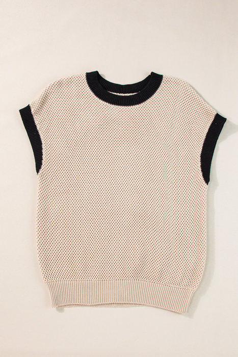 Inaya Beige Batwing Sleeve Sweater Top