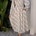  Indy Puff Sleeve Long Dress