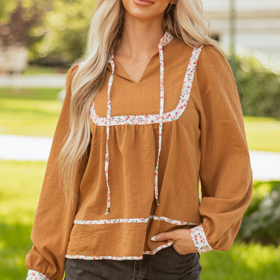 Iridora Long Puff Sleeve Blouse