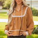  Iridora Long Puff Sleeve Blouse