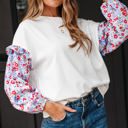  Isabel Floral Ruffled Balloon Sleeve Loose Blouse