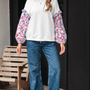  Isabel Floral Ruffled Balloon Sleeve Loose Blouse