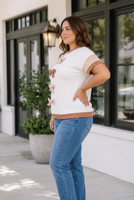 Isabela Applique Ribbed PLUS Top