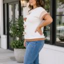  Isabela Applique Ribbed PLUS Top