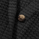  Isabella Notched Waffle Knit Long Sleeve Top