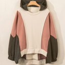  Isabelle Patchwork High Low Hoodie