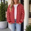 Fiery Red Medium Isabelle Up Long Sleeve Jacket