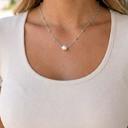  Isla Silver Dipped Pearl Pendant Necklace