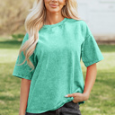 Mint Green Small Itzel Mineral Washed Oversize Tee