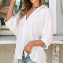  Itzel Puff Sleeve Oversize Shirt