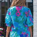  Ivanna Print Half Sleeve Blouse