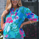  Ivanna Print Half Sleeve Blouse
