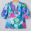  Ivanna Print Half Sleeve Blouse