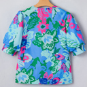  Ivanna Print Half Sleeve Blouse
