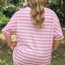  Ivanna Stripe Colorblock Patched PLUS Tee