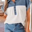  Ivey Collar Short Sleeve Top