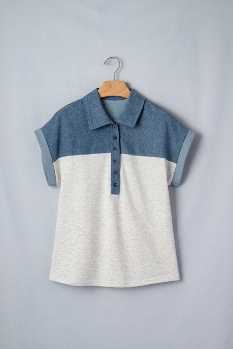 Ivey Collar Short Sleeve Top