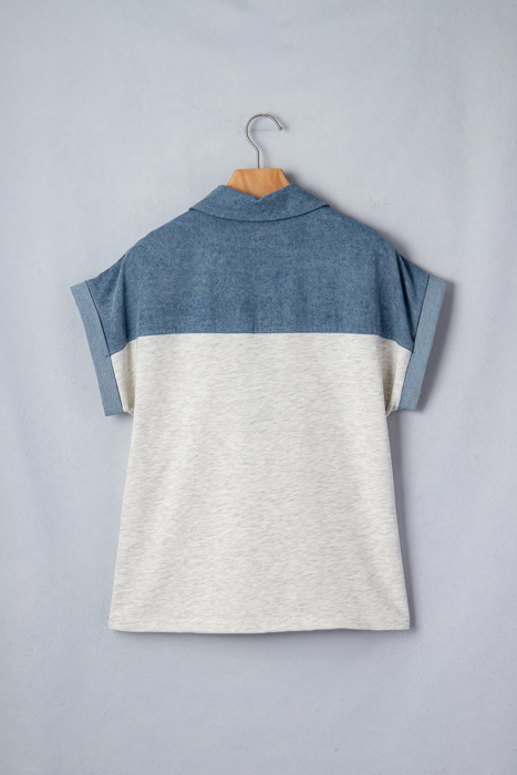 Ivey Collar Short Sleeve Top