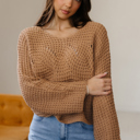 Camel Medium Ivy Sleeve Loose Pullover Sweater
