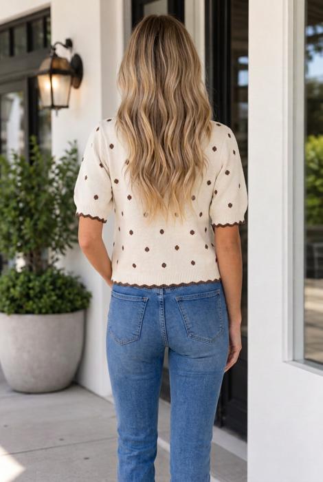 Izabela Short Sleeve Shift Sweater