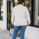  Jada Letter Print Mock PLUS Sweatshirt