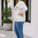  Jada Letter Print Mock PLUS Sweatshirt