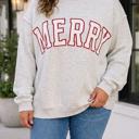  Jada Letter Print Mock PLUS Sweatshirt