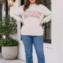  Jada Letter Print Mock PLUS Sweatshirt