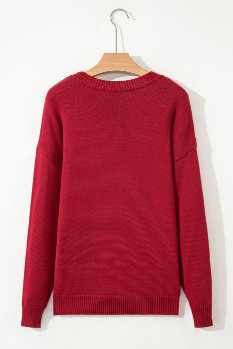Jade Christmas Drop Shoulder Sweater