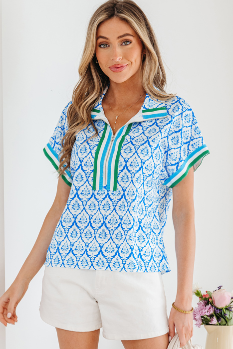 Jade Sleeve Summer Blouse Top