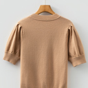  Jasmine Short Puff Sleeve Sweater