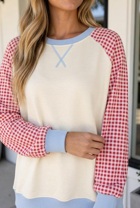Jasmine Sleeve Colorblock Raglan Pullover