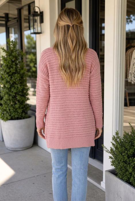 Jasmine Soft Fuzzy Ribbed Sweater