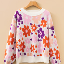 Khaki Large Jaylani Pattern Drop Shoulder Sweater